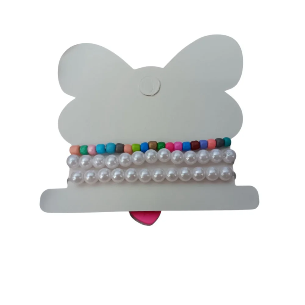 Adorable 3 PC Heart Bracelet Set for your Lil Valentine 💕